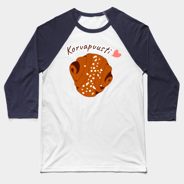 Finnish Cinnamon Rolls – Korvapuustit Baseball T-Shirt by LulululuPainting
